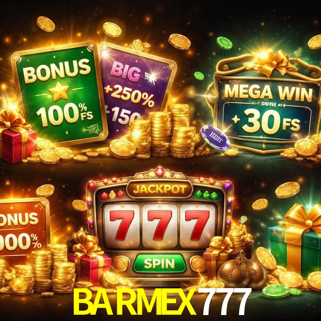 Tipos de bonos BARMEX777 incluyendo recompensas de bienvenida y promociones continuas