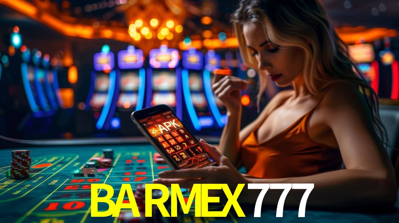 Interfaz de la app móvil BARMEX777 en un smartphone moderno